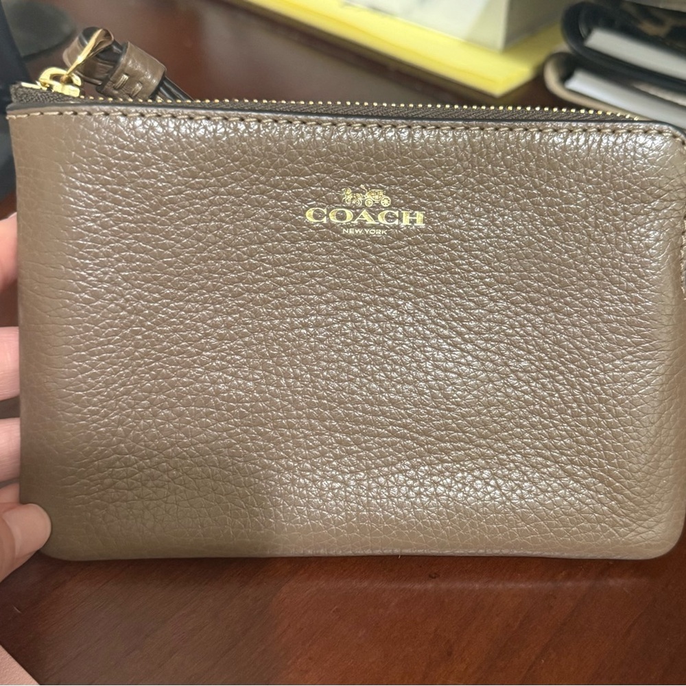 Coach Dark Stone Wristlet